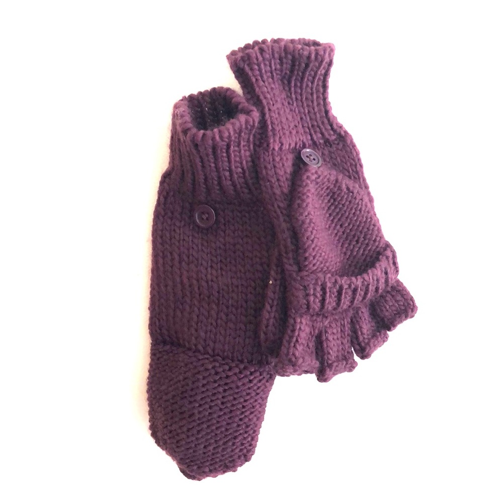 purple convertible mittens